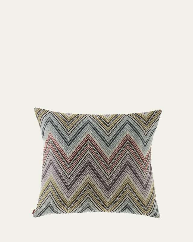 Andamane Chevron Jacquard Pillow, 24"Sq.
